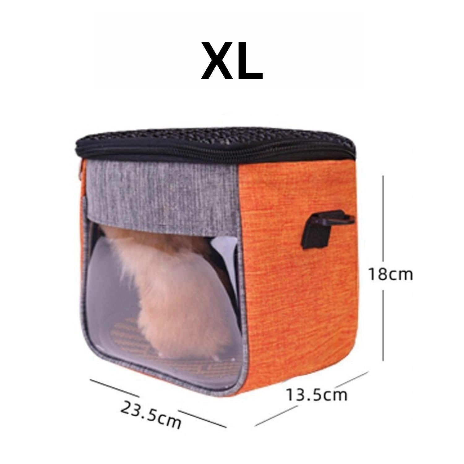 Hamsterdrager extra grote hamsterdrager in oranje met afmetingen